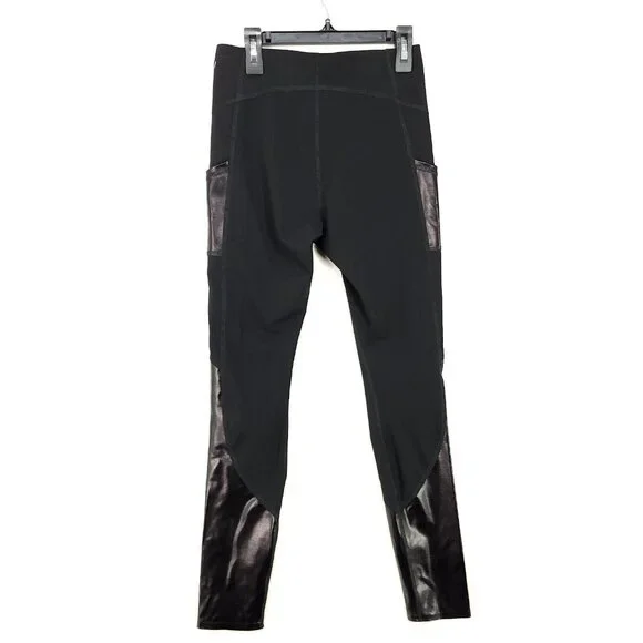 Spanx Every Wear Gloss Pockets Leggings Womens Size XS Very Black Tummy Control - Picture 3 of 16